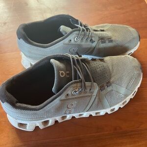 On Running Light Gray Mesh Sneakers